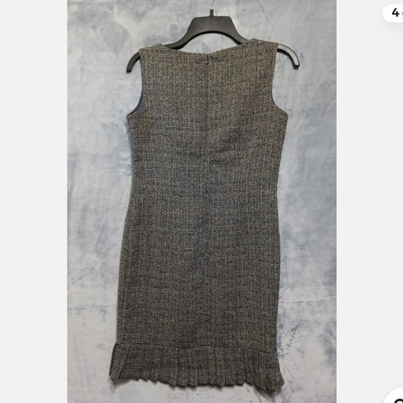 Danny & Nicole Women's Black and Brown Pleated Mini Dress Size 14 - Picture 2 of 6